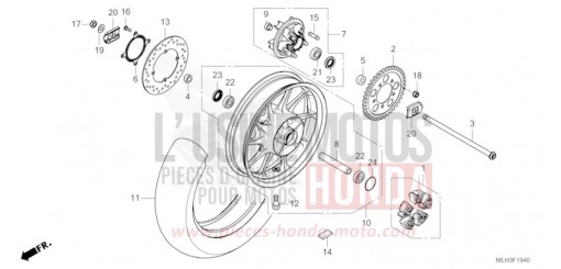 ROUE ARRIERE CMX500A2S de 2025